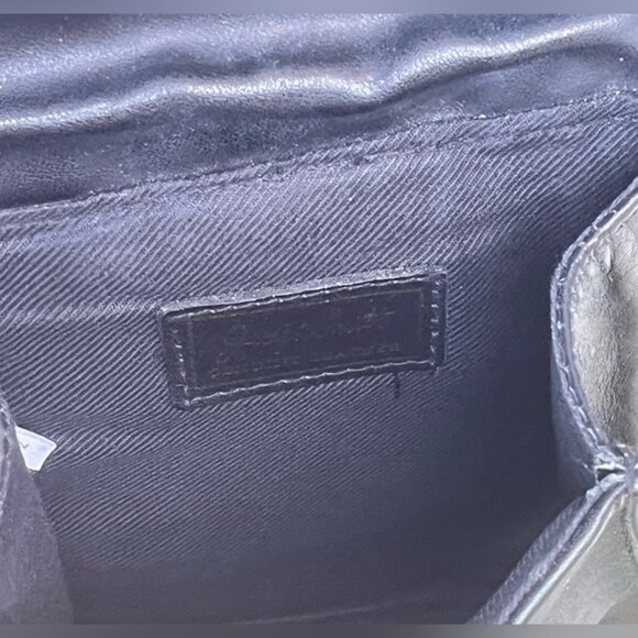 JACLYN SMITH WOMEN SHOULDER CROSSBODY HANDBAG GENUINE LEATHER SMALL BLACK - Picture 12 of 15